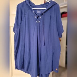 Livi Active Blue Lace-Up Top